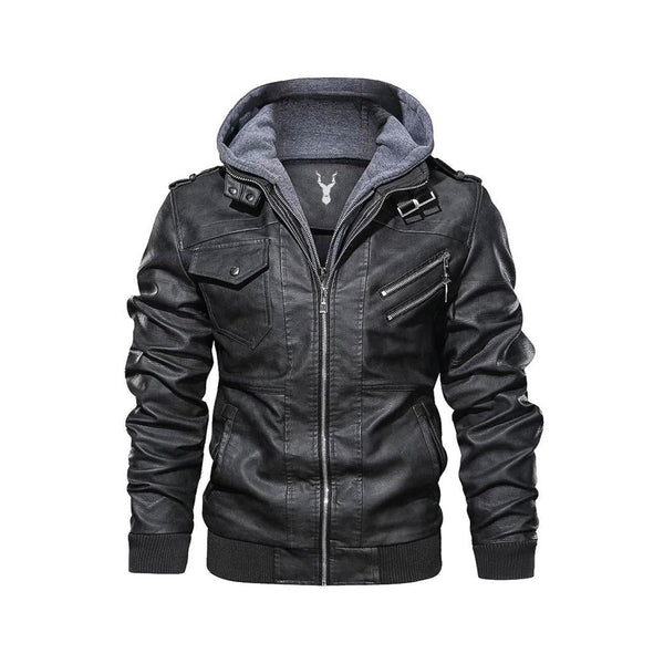 Guerrilla Original Leather Jacket with Hood